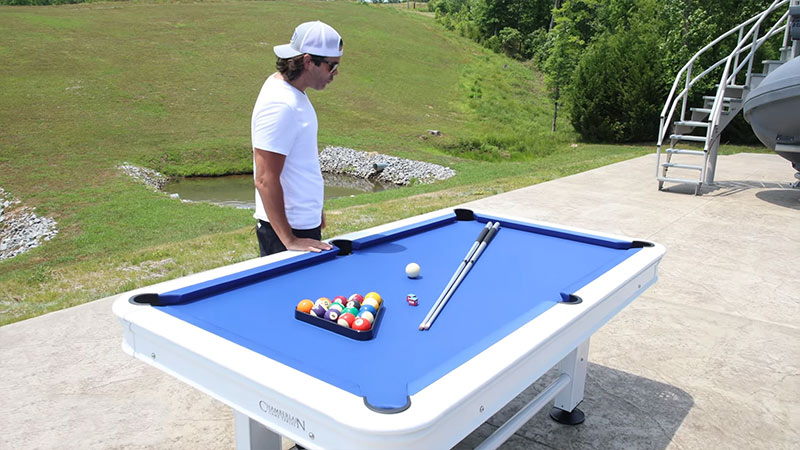 can i keep a pool table outside