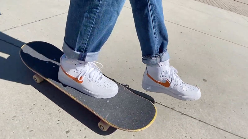 skating with air force 1